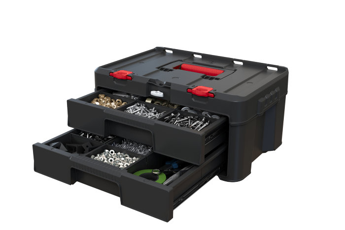 Keter Stack n Roll sortimentsskuffer 48 x 33 x 23 cm